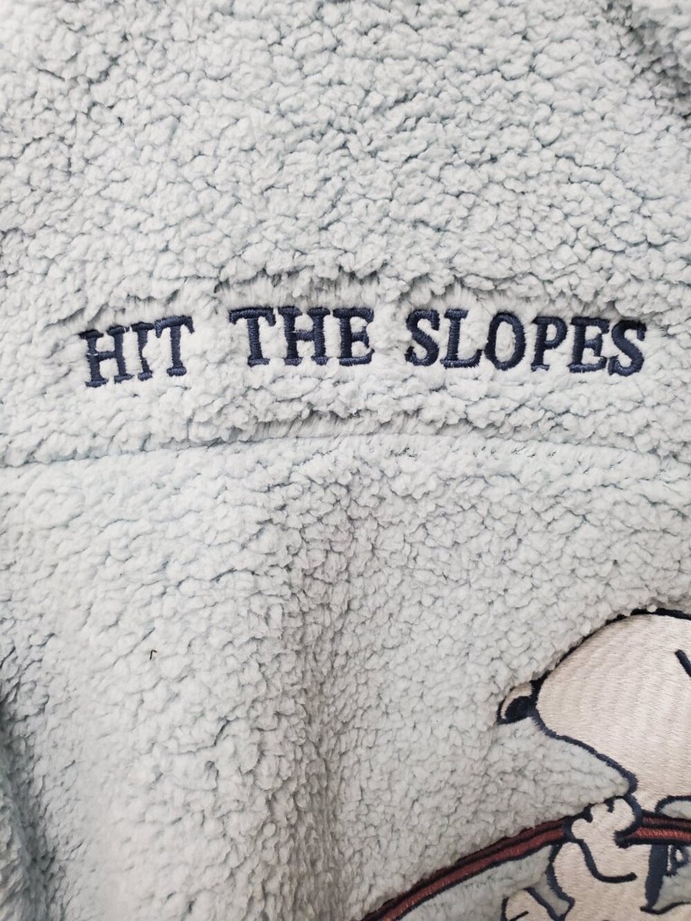 Snoopy Peanuts Light Blue Winter Fleece Pullover | Women's M or L | New With Tag - Picture 6 of 12